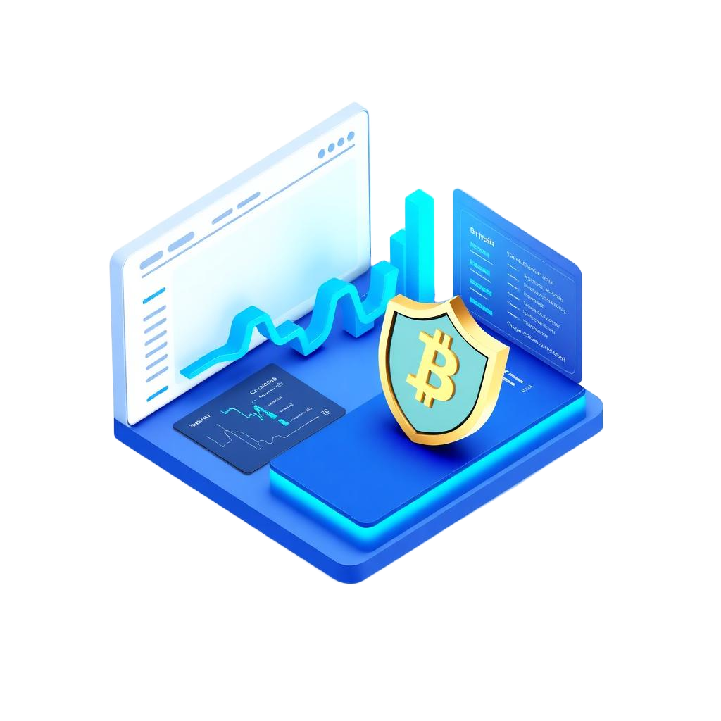 Verified crypto exchange dashboard illustration